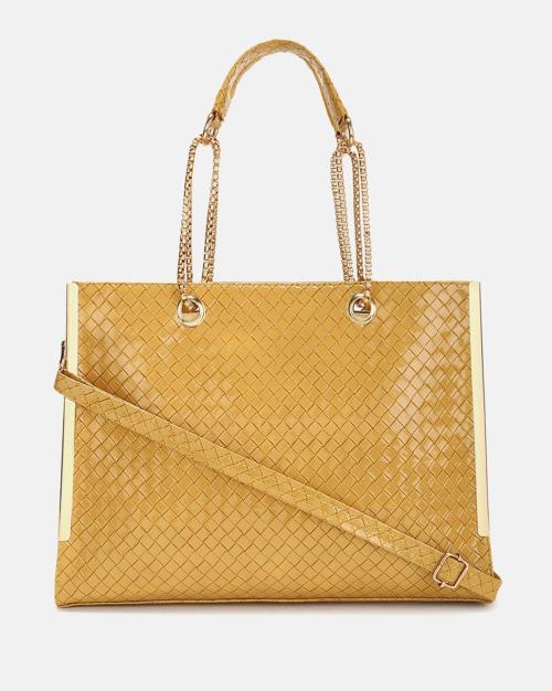 Buy Basket Weave Handbag with Chain Straps Online at Best Prices in