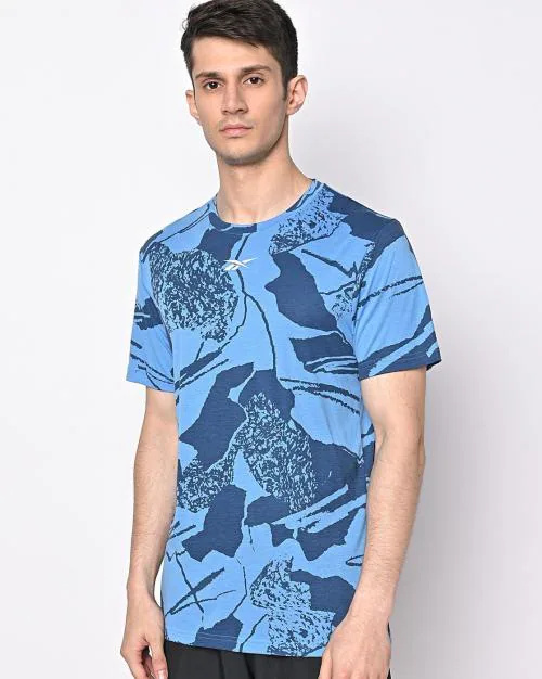 Printed Crew-Neck T-shirt with Logo Print