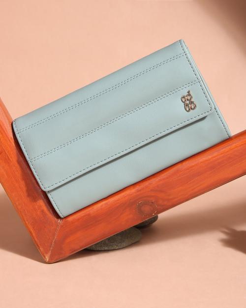 Tri-Fold Wallet with Snap Button Fastening