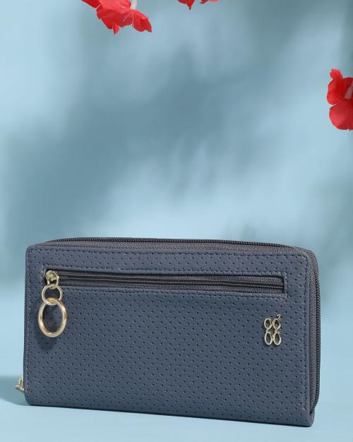 Textured Zip-Around Wallet