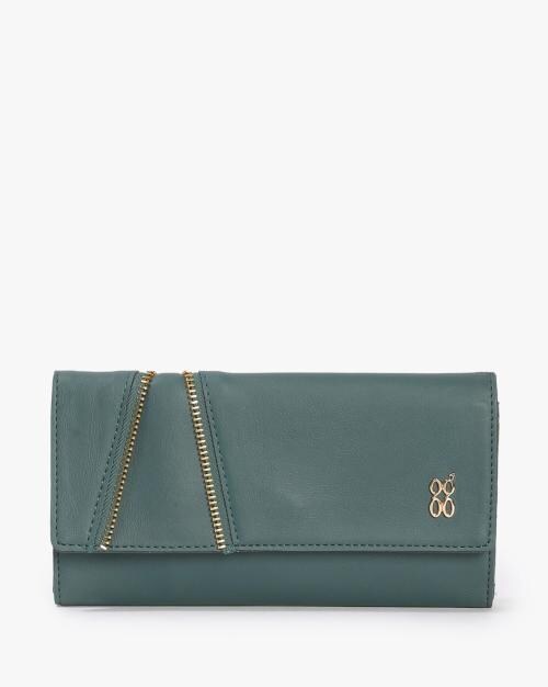 Tri-Fold Wallet with Snap Button Closure