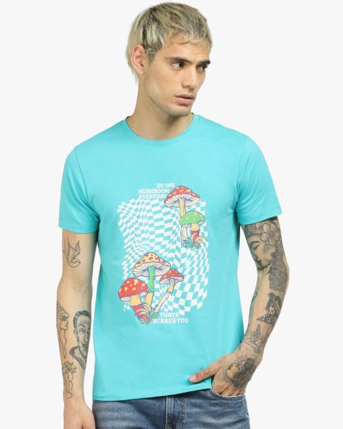 Regular Fit Graphic Print Crew-Neck T-Shirt