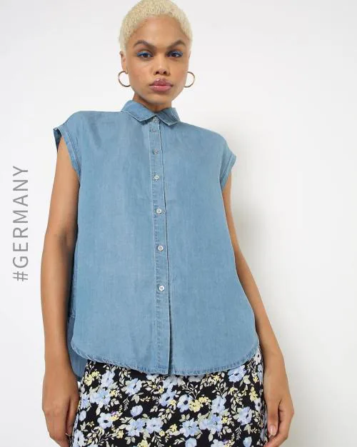 Shirt with Drop-Shoulder Sleeves