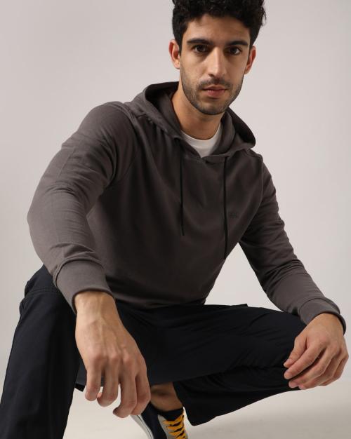 Hoodie with Cuffed Sleeves