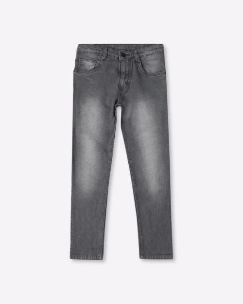 Mid-Wash Slim-Fit Jeans