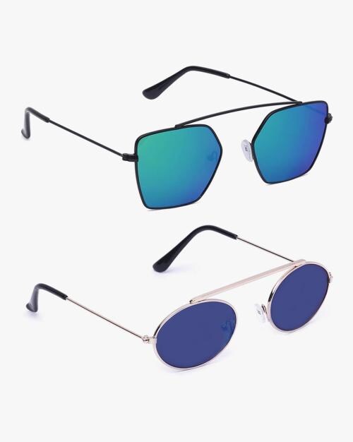 Set of 2 UV-Protected Full-Rim Sunglasses