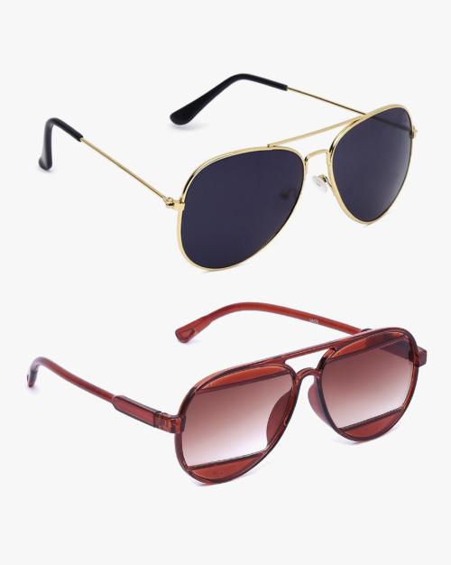 Set of 2 UV-Protected Full-Rim Sunglasses