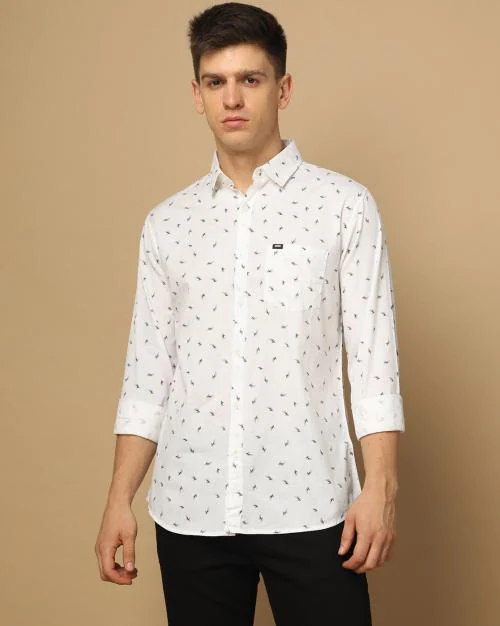 Men Printed Slim Fit Shirt