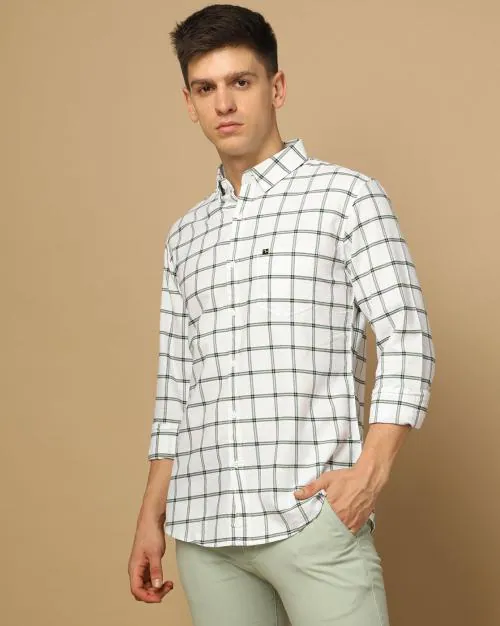 Men Checked Slim Fit Shirt