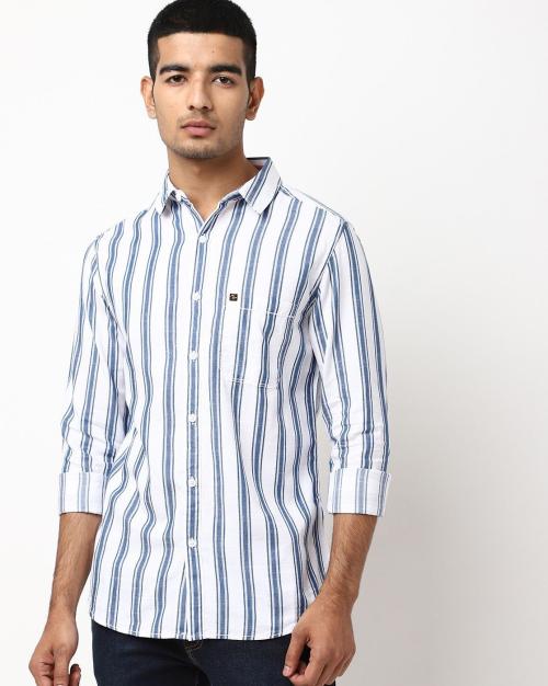 Men Striped Slim Fit Shirt