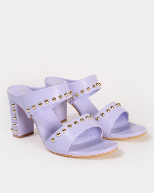 Studded Block Heeled Sandals