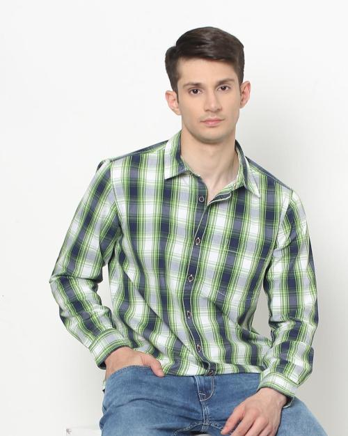 Buy Checked SpreadCollar Shirt Online at Best Prices in India JioMart.