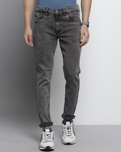 Stone Wash Slim Fit Jeans