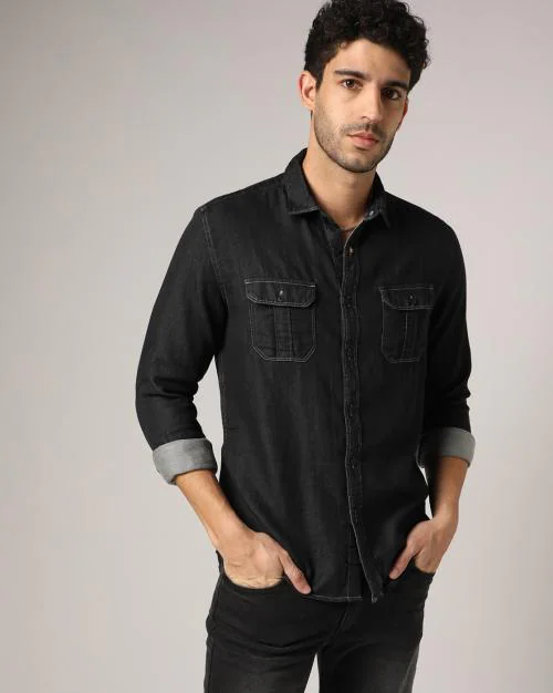 Slim Fit Denim Shirt