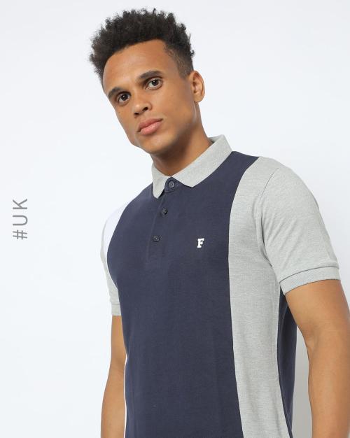 Colourblock Slim Fit Polo Tshirt JioMart