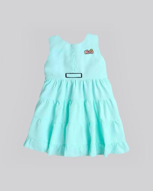 Tiered Dress with Brooch