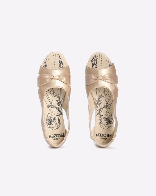 Peep-Toe Ballerinas with Cutouts