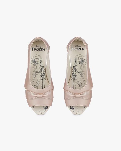 Peep-Toe Ballerinas with Cutouts