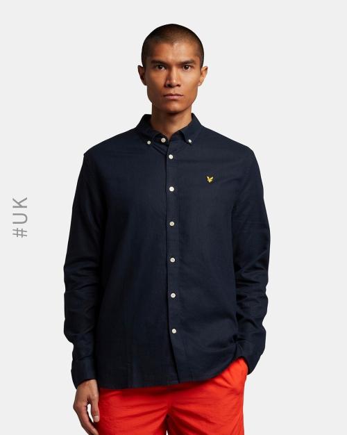 Shirt with Button-Down Collar