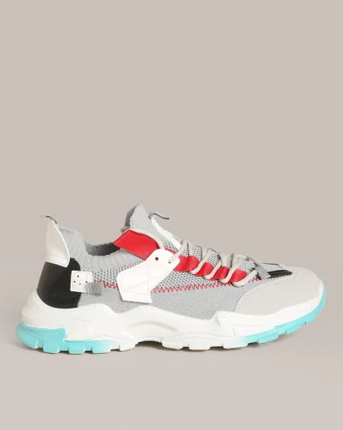 Men Low-Top Paneled Lace-Up Sports Shoes