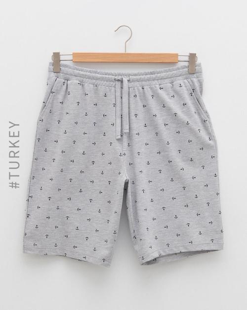 Micro Print Shorts with Insert Pockets