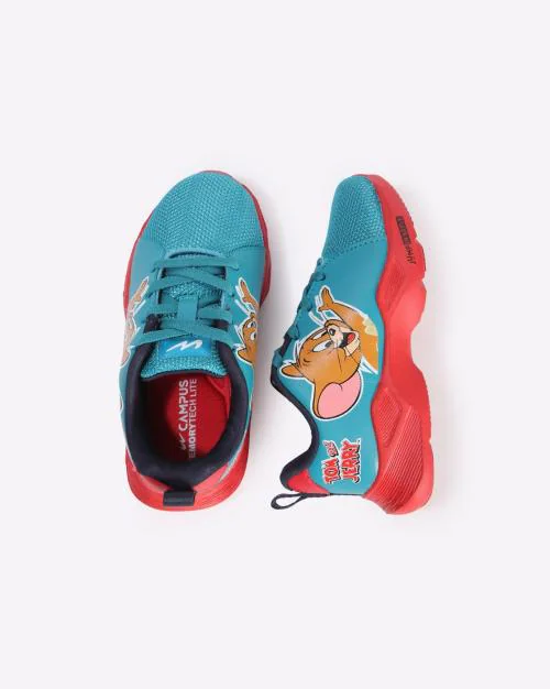 Tom & Jerry Print Lace-Up Sports Shoes