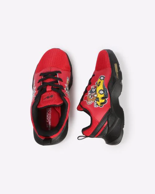 Tom & Jerry Print Lace-Up Running Shoes