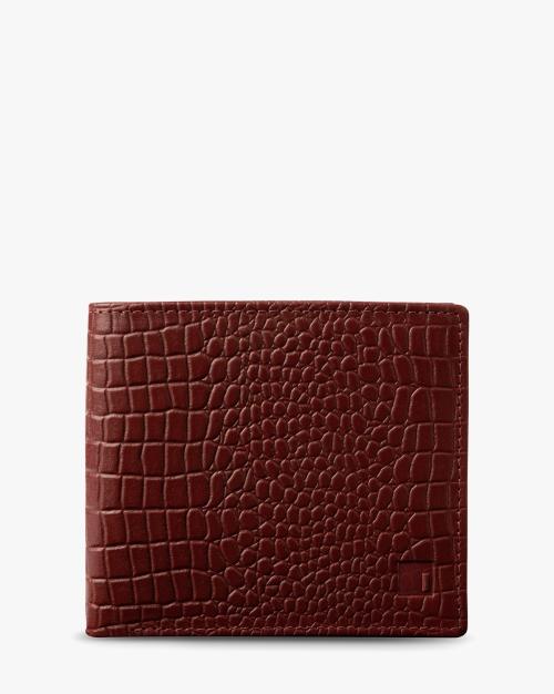 Croc-Embossed Bi-Fold Wallet