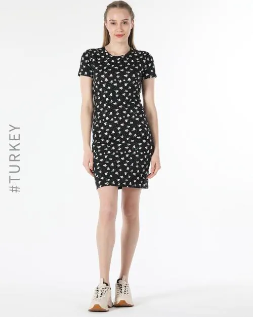 Floral Print Bodycon Dress