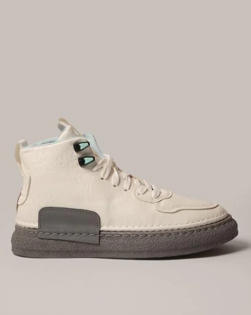 Round-Toe Lace-Up Sneakers