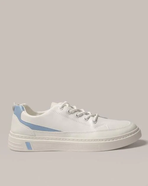 Men Round-Toe Lace-Up Sneakers