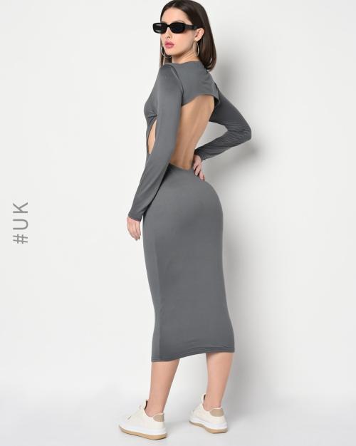 Back Cut-Out Bodycon Dress