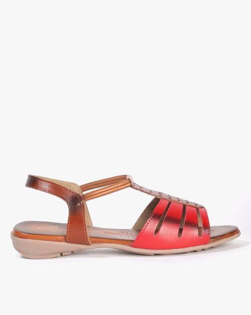 Cut-Out Open-Toe Slingback Sandals