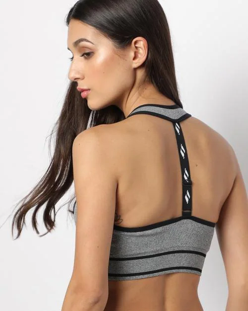 Knitted Halter-Neck Sport Bra
