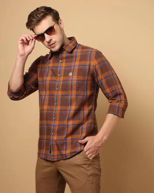 Checked Slim Fit Shirt