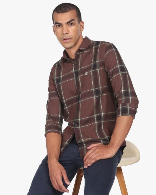 Buy Checked Slim Fit Cotton Shirt Online at Best Prices in India JioMart.