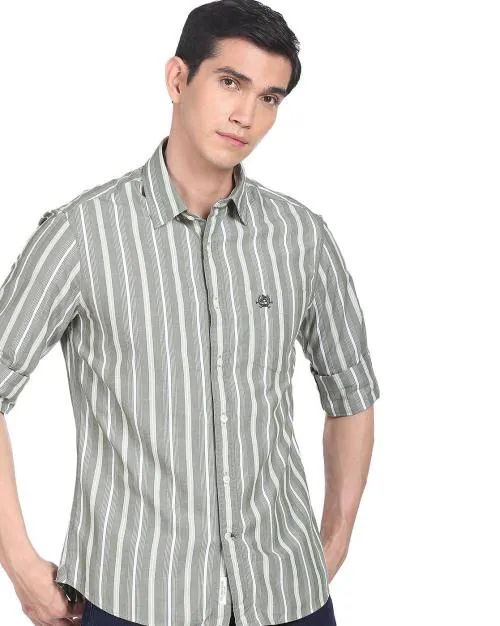 Striped Patch Pocket Shirt