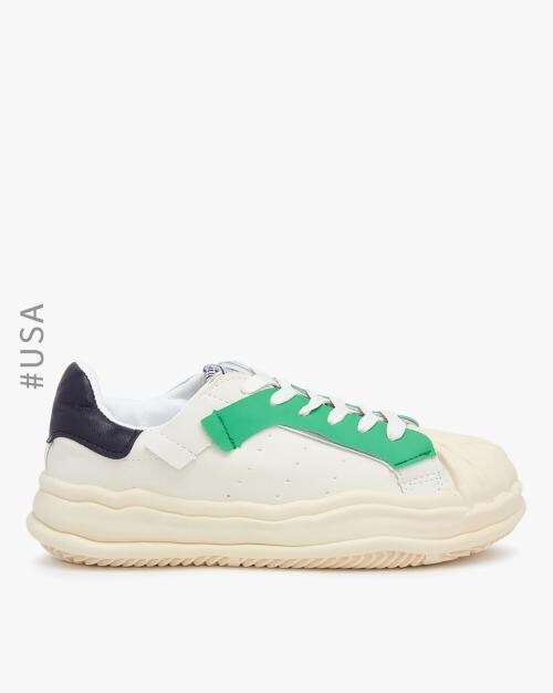 Round-Toe Lace-Up Sneakers