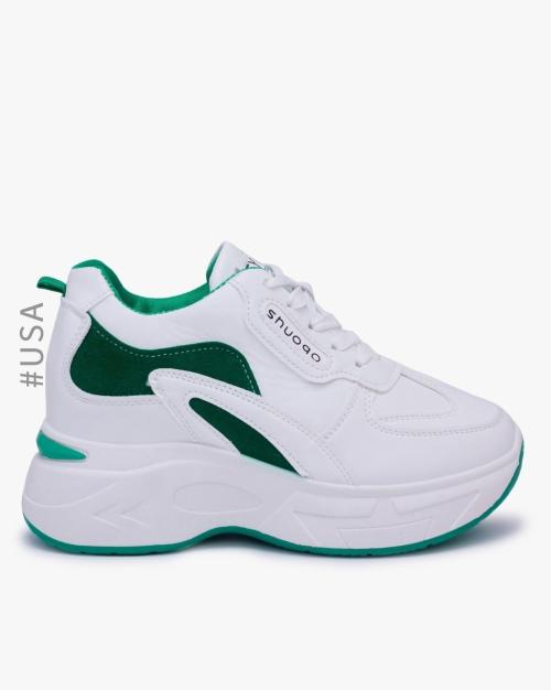 Mid-Top Lace-Up Sneakers