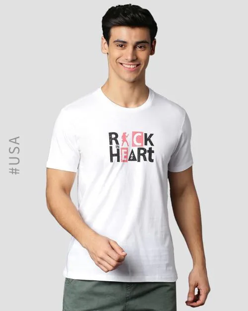 Typographic Print Crew-Neck T-shirt