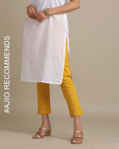 Ankle-Length Straight Fit Pants
