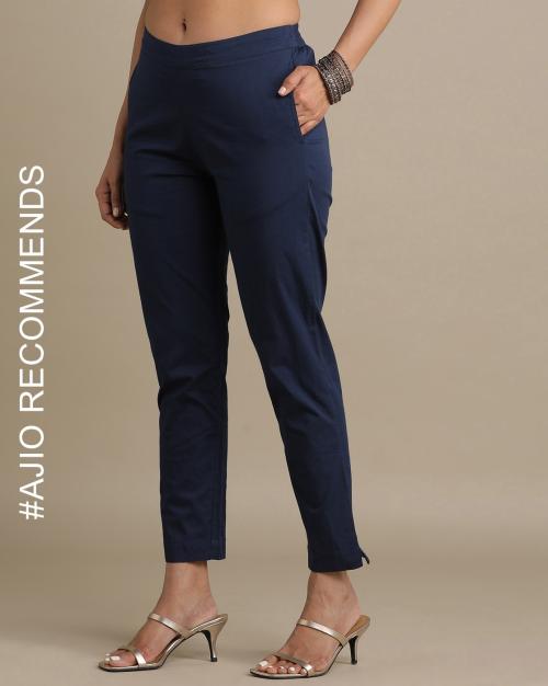 Straight Fit Pants with Insert Pockets