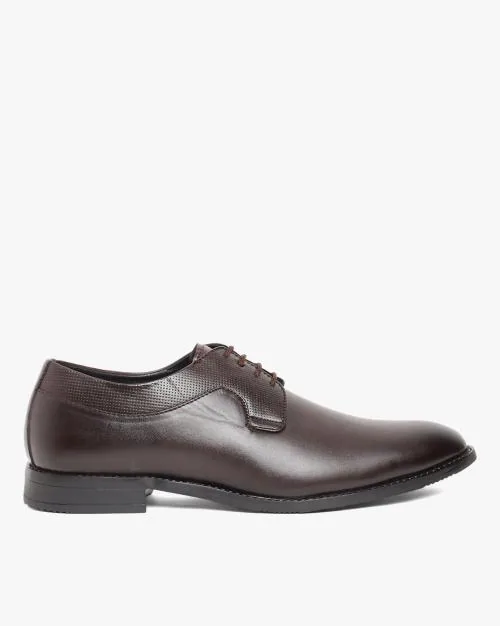 Plain-Toe Derby Shoes