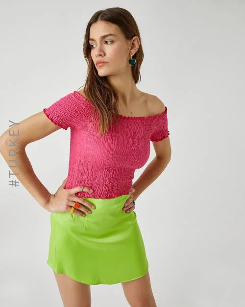 Smocked Off-Shoulder Top