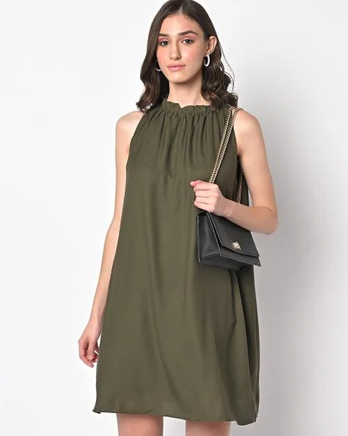 Halter-Neck A-line Dress