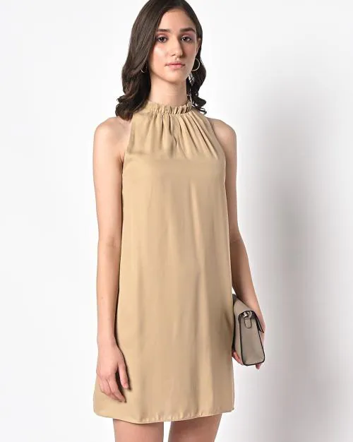 Halter-Neck A-line Dress