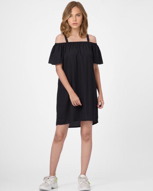 Off-Shoulder Shift Dress