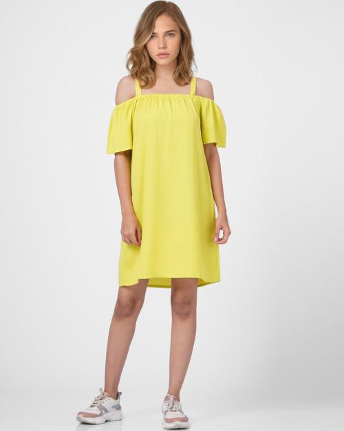 Off-Shoulder Shift Dress