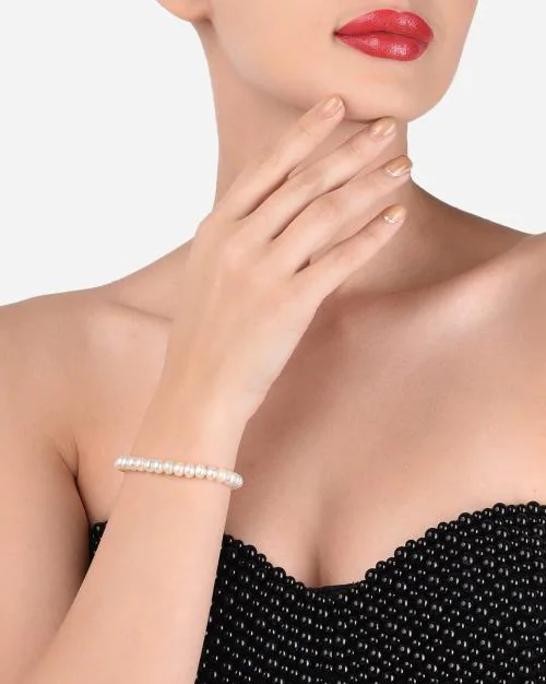 Freshwater Single-Strand Pearl Bracelet - ZPFK12884