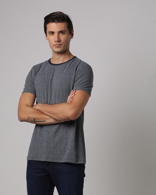 Heathered Slim Fit Crew-Neck T-Shirt